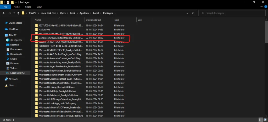 wsl-directory