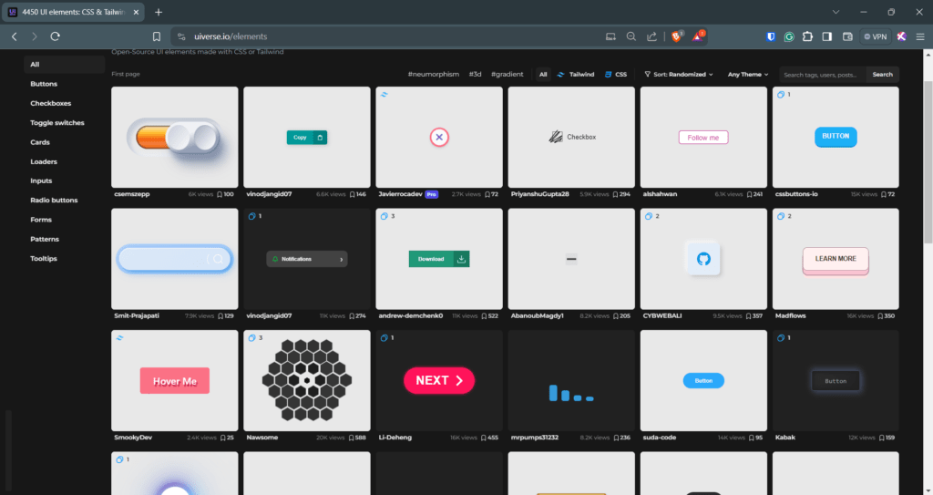 uiverse - library