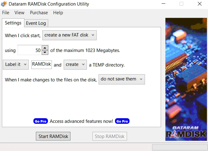dataram ramdisk