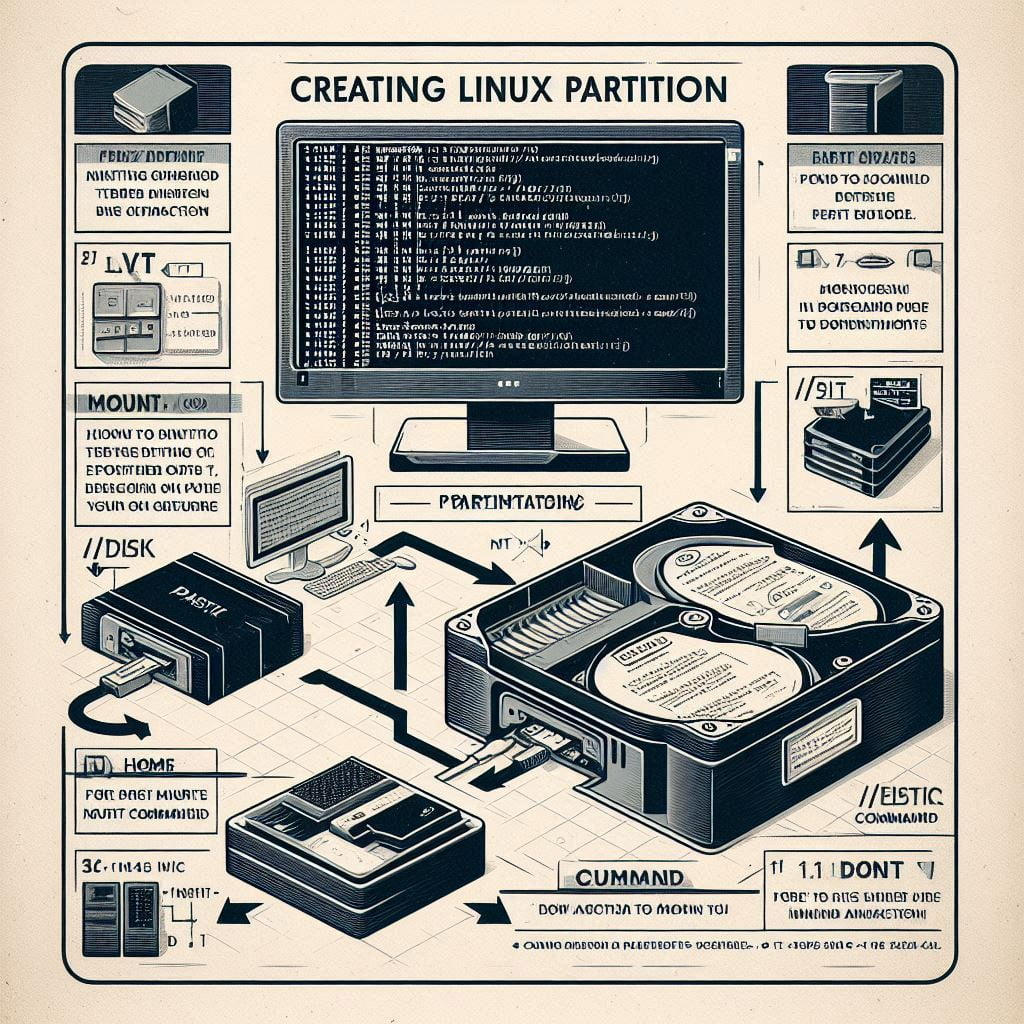 create and mount linux partitions